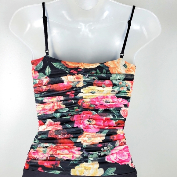 NWT Express Size XS Floral Mesh Bodysuit - Picture 5 of 11